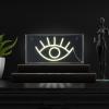 JONATHAN Y NEN1001A Eye 11.8″ Contemporary Glam Acrylic Box USB Operated LED Neon Light, Yellow Plug in Wall Light for Bedroom Wall Décor, Kids Bedroom, Party Supplier