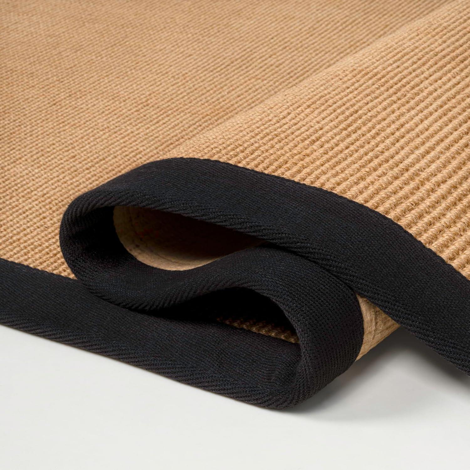 image:imageJONATHAN Y Border Jute Indoor Area Rug NaturalDark Gray 3X5 ft Camden Farmhouse Cottage for Living Room Bedroom Kitchen Office EasyCleaning High Traffic PetFriendly NonShedding KTN100D3NaturalBlack