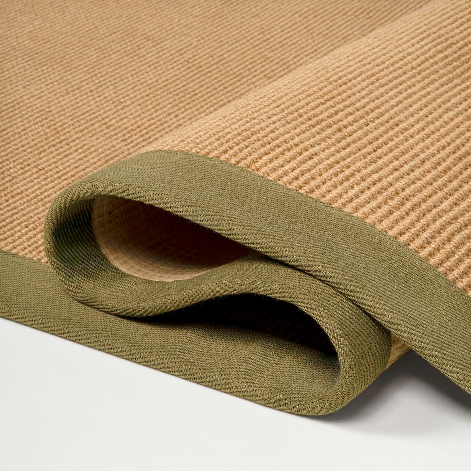 image:imageJONATHAN Y Border Jute Indoor Area Rug NaturalDark Gray 3X5 ft Camden Farmhouse Cottage for Living Room Bedroom Kitchen Office EasyCleaning High Traffic PetFriendly NonShedding KTN100D3NaturalOlive