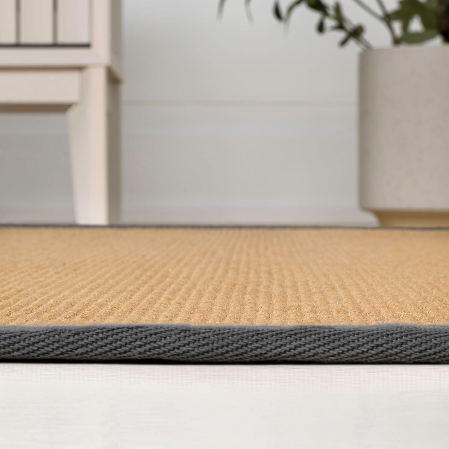 image:imageJONATHAN Y Border Jute Indoor Area Rug NaturalDark Gray 3X5 ft Camden Farmhouse Cottage for Living Room Bedroom Kitchen Office EasyCleaning High Traffic PetFriendly NonShedding KTN100D3NaturalDark Gray