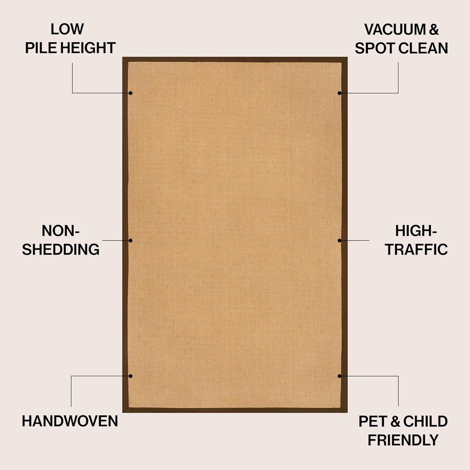 image:imageJONATHAN Y Border Jute Indoor Area Rug NaturalDark Gray 3X5 ft Camden Farmhouse Cottage for Living Room Bedroom Kitchen Office EasyCleaning High Traffic PetFriendly NonShedding KTN100D3NaturalBrown