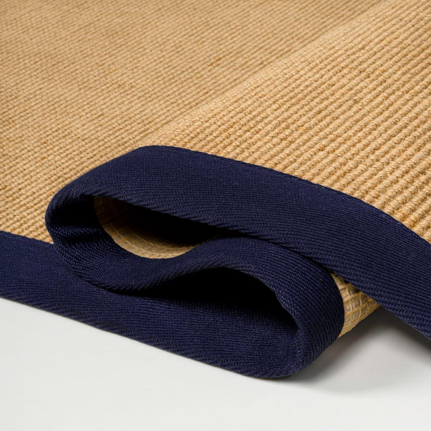 image:imageJONATHAN Y Border Jute Indoor Area Rug NaturalDark Gray 3X5 ft Camden Farmhouse Cottage for Living Room Bedroom Kitchen Office EasyCleaning High Traffic PetFriendly NonShedding KTN100D3NaturalNavy
