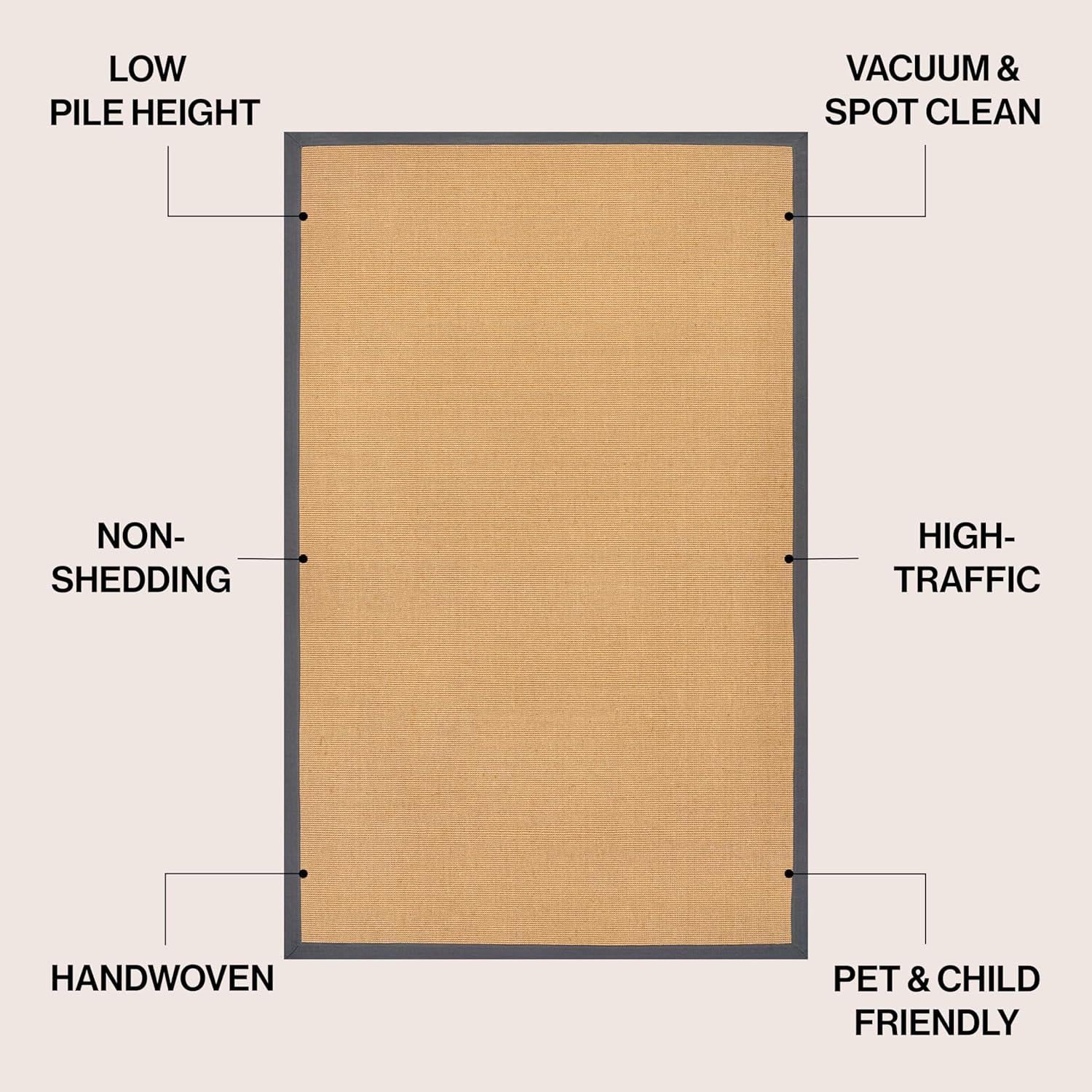 image:imageJONATHAN Y Border Jute Indoor Area Rug NaturalDark Gray 3X5 ft Camden Farmhouse Cottage for Living Room Bedroom Kitchen Office EasyCleaning High Traffic PetFriendly NonShedding KTN100D3NaturalDark Gray