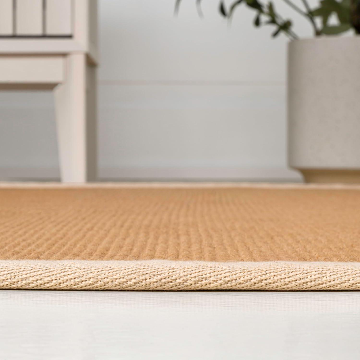 image:imageJONATHAN Y Border Jute Indoor Area Rug NaturalDark Gray 3X5 ft Camden Farmhouse Cottage for Living Room Bedroom Kitchen Office EasyCleaning High Traffic PetFriendly NonShedding KTN100D3NaturalBeige