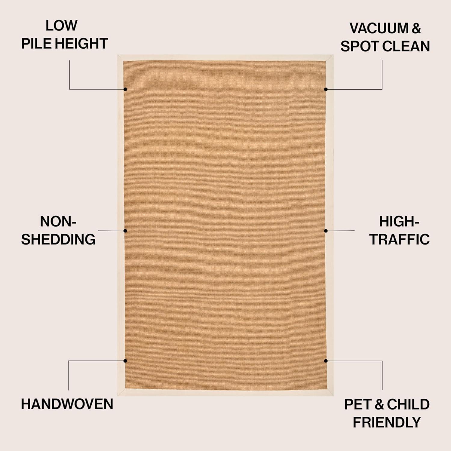 image:imageJONATHAN Y Border Jute Indoor Area Rug NaturalDark Gray 3X5 ft Camden Farmhouse Cottage for Living Room Bedroom Kitchen Office EasyCleaning High Traffic PetFriendly NonShedding KTN100D3NaturalBeige