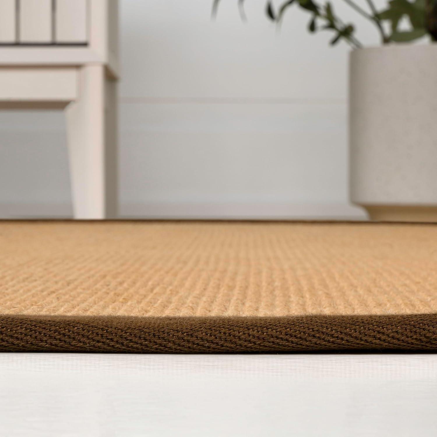 image:imageJONATHAN Y Border Jute Indoor Area Rug NaturalDark Gray 3X5 ft Camden Farmhouse Cottage for Living Room Bedroom Kitchen Office EasyCleaning High Traffic PetFriendly NonShedding KTN100D3NaturalBrown