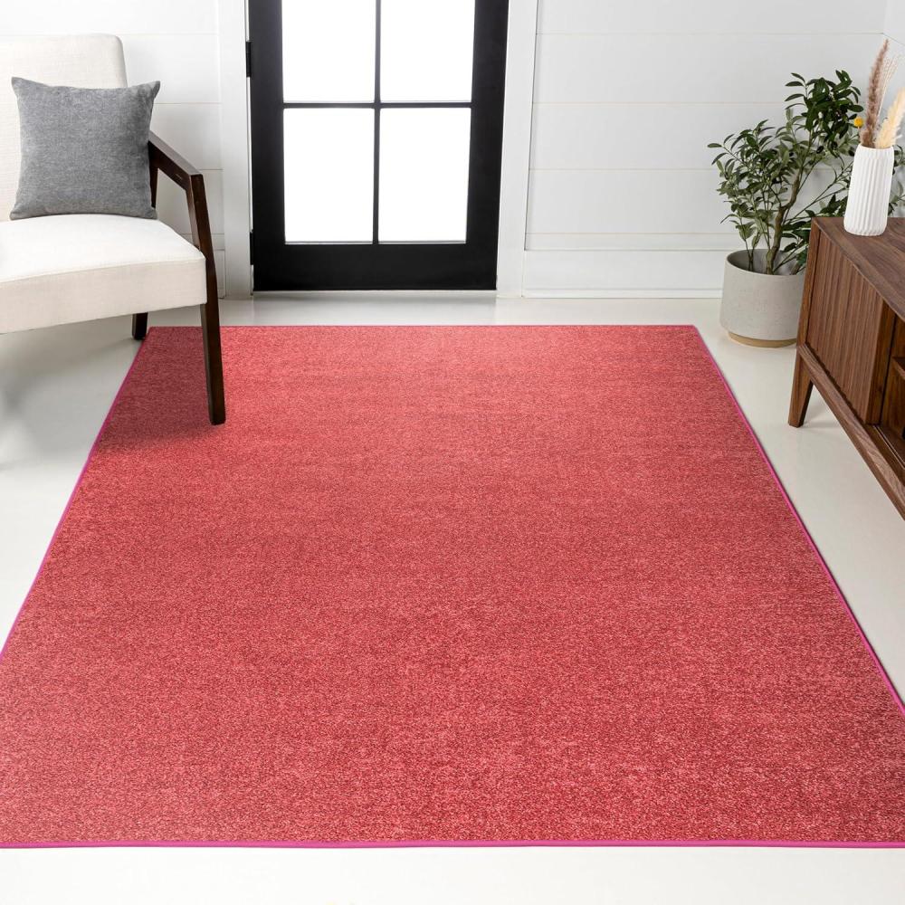 image:imageJONATHAN Y Haze Solid LowPile Red Indoor Area Rug 3x5 CoastalBohemianMinimalistClassic EasyCleaning for Living RoomBedroomKitchenPet FriendlyNonShedding SEU100E3
