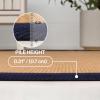 JONATHAN Y Border Jute Indoor Area Rug Natural/Dark Gray 3X5 ft, Camden Farmhouse Cottage for Living Room, Bedroom, Kitchen, Office, Easy-Cleaning, High Traffic, Pet-Friendly, Non-Shedding KTN100D-3(Natural/Navy)