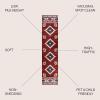 JONATHAN Y Medallion Southwestern Indoor Area Rug 5X8 Red/Navy/Cream, Serape for Living Room, Bedroom, Kitchen, Office, Easy-Cleaning, High Traffic, Pet-Friendly, Non-Shedding SWC100A-5(2′ x 8′ (Runner))