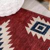 JONATHAN Y Medallion Southwestern Indoor Area Rug 5X8 Red/Navy/Cream, Serape for Living Room, Bedroom, Kitchen, Office, Easy-Cleaning, High Traffic, Pet-Friendly, Non-Shedding SWC100A-5(2′ x 8′ (Runner))