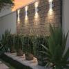 JONATHAN Y JYL7445A Duo 6″ Cylinder Outdoor Metal/Glass Integrated LED Sconce Uplight Contemporary Minimal Glam Transitional 3000K LED Bulbs Included Porch Patio Yard Garage Doorway Entryway, Black(Silver)