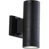 JONATHAN Y JYL7445A Duo 6″ Cylinder Outdoor Metal/Glass Integrated LED Sconce Uplight Contemporary Minimal Glam Transitional 3000K LED Bulbs Included Porch Patio Yard Garage Doorway Entryway, Black(Black)