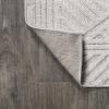 JONATHAN Y Art Deco Geometric Indoor Outdoor Runner Rug 2X10 White/Black, Jordan High-Low Pile for Backyard, Patio, Porch, Easy-Cleaning, High Traffic, Pet-Friendly, Non-Shedding (SBH103A-210)(Beige)