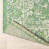 JONATHAN Y Weave Floral Indoor Outdoor Area Rug 5X8 Teal/Gray, Tela Bohemian Textured for Backyard, Patio, Porch, Easy-Cleaning, High Traffic, Pet-Friendly, Non-Shedding (SMB100C-5)(Cream/Green)