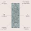 JONATHAN Y Weave Floral Indoor Outdoor Area Rug 5X8 Teal/Gray, Tela Bohemian Textured for Backyard, Patio, Porch, Easy-Cleaning, High Traffic, Pet-Friendly, Non-Shedding (SMB100C-5)(Teal/Gray)
