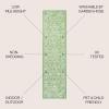 JONATHAN Y Weave Floral Indoor Outdoor Area Rug 5X8 Teal/Gray, Tela Bohemian Textured for Backyard, Patio, Porch, Easy-Cleaning, High Traffic, Pet-Friendly, Non-Shedding (SMB100C-5)(Cream/Green)