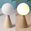 JONATHAN Y 11.75″ Yellow Macie Modern Globe Cordless Table Lamp Set of 2, Rechargeable Dimmable Integrated LED Touch Sensor Bedside Lamp, White Frosted Glass Shade JYL7159A-SET2(Almond)