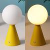 JONATHAN Y 11.75″ Yellow Macie Modern Globe Cordless Table Lamp Set of 2, Rechargeable Dimmable Integrated LED Touch Sensor Bedside Lamp, White Frosted Glass Shade JYL7159A-SET2(Yellow)