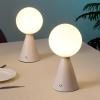 JONATHAN Y 11.75″ Yellow Macie Modern Globe Cordless Table Lamp Set of 2, Rechargeable Dimmable Integrated LED Touch Sensor Bedside Lamp, White Frosted Glass Shade JYL7159A-SET2(White)