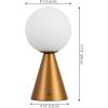 JONATHAN Y 11.75″ Yellow Macie Modern Globe Cordless Table Lamp Set of 2, Rechargeable Dimmable Integrated LED Touch Sensor Bedside Lamp, White Frosted Glass Shade JYL7159A-SET2(Antique Gold)