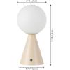 JONATHAN Y 11.75″ Yellow Macie Modern Globe Cordless Table Lamp Set of 2, Rechargeable Dimmable Integrated LED Touch Sensor Bedside Lamp, White Frosted Glass Shade JYL7159A-SET2(Almond)