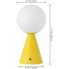 JONATHAN Y 11.75″ Yellow Macie Modern Globe Cordless Table Lamp Set of 2, Rechargeable Dimmable Integrated LED Touch Sensor Bedside Lamp, White Frosted Glass Shade JYL7159A-SET2(Yellow)