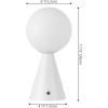JONATHAN Y 11.75″ Yellow Macie Modern Globe Cordless Table Lamp Set of 2, Rechargeable Dimmable Integrated LED Touch Sensor Bedside Lamp, White Frosted Glass Shade JYL7159A-SET2(White)