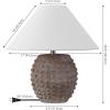 JONATHAN Y 18.25″ Matte Black Ceramic Hobnail Table Lamp Set of 2 for Bedroom, Modern Minimalist Farmhouse Bedside Nightstand Lamps, White Linen Shade, LED Bulbs Included JYL5601A-SET2(Matte Taupe)