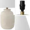 JONATHAN Y 24.5″ Matte Black Modern Ginger Jar Table Lamp Set of 2 for Bedroom, Farmhouse Scandinavian Lamps for Nightstand, White Linen Shade, LED Bulbs Included JYL5603A-SET2(Matte Cream)