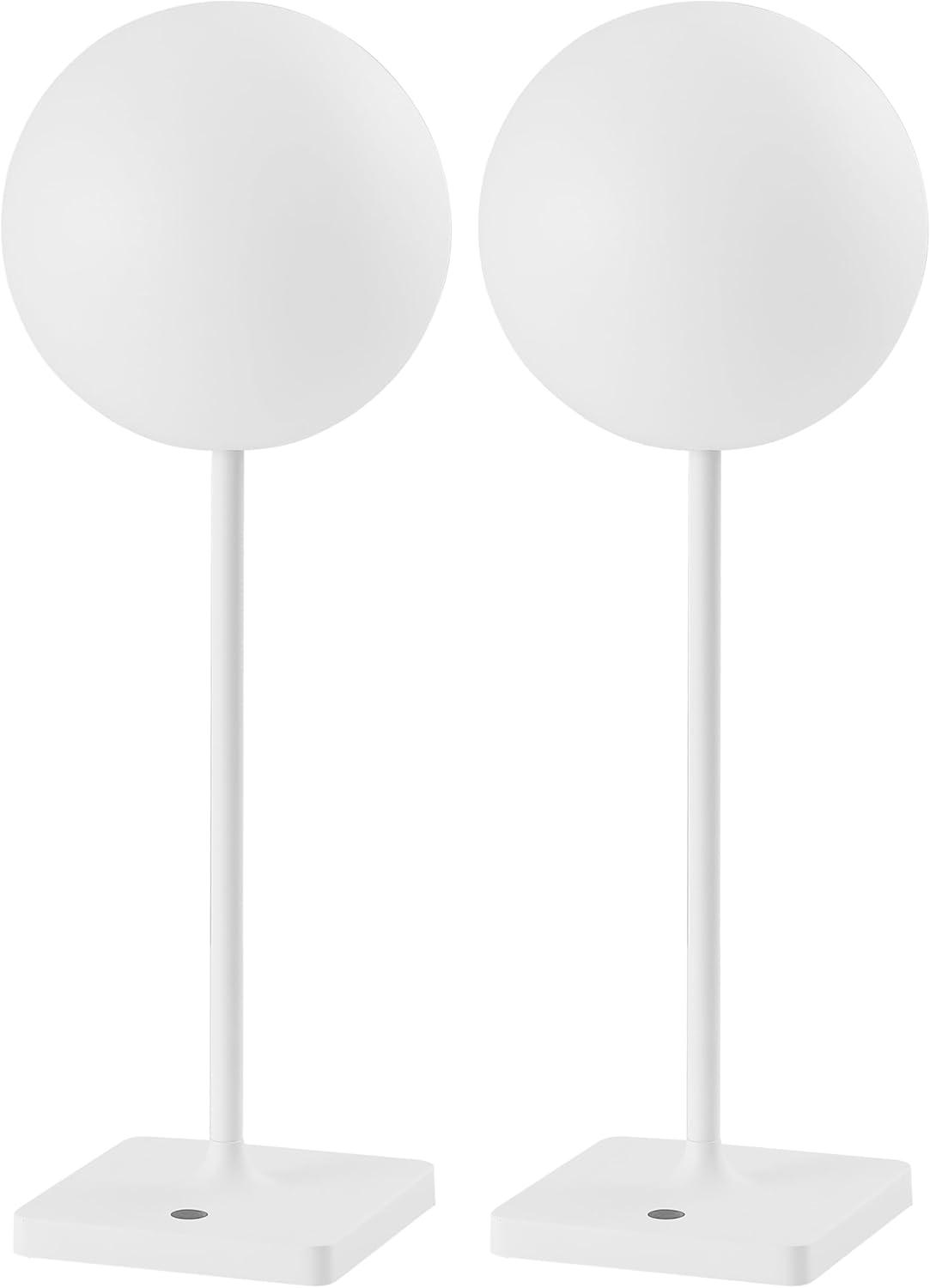 image:imageJONATHAN Y 175 White Modern Rechargeable IndoorOutdoor Table Lamp Set of 2 Cordless Minimalist Dimmable LED Lamps for Patio Plastic Globe Shade JYL7167ASET2White
