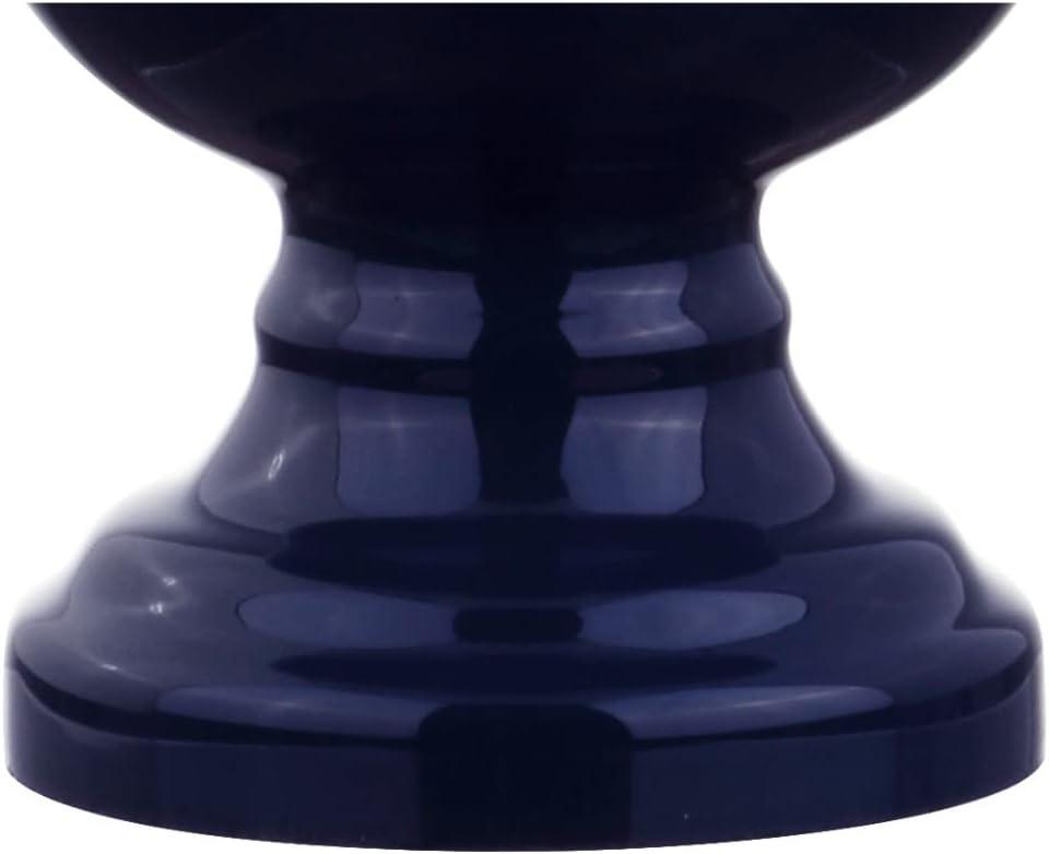 image:imageJONATHAN Y 285 Navy Glass Table Lamp Set of 2 for Living Room Bedroom Decor Modern Bedside Lamps with White Linen Shade LED Bulbs Included JYL1061ESET2Navy