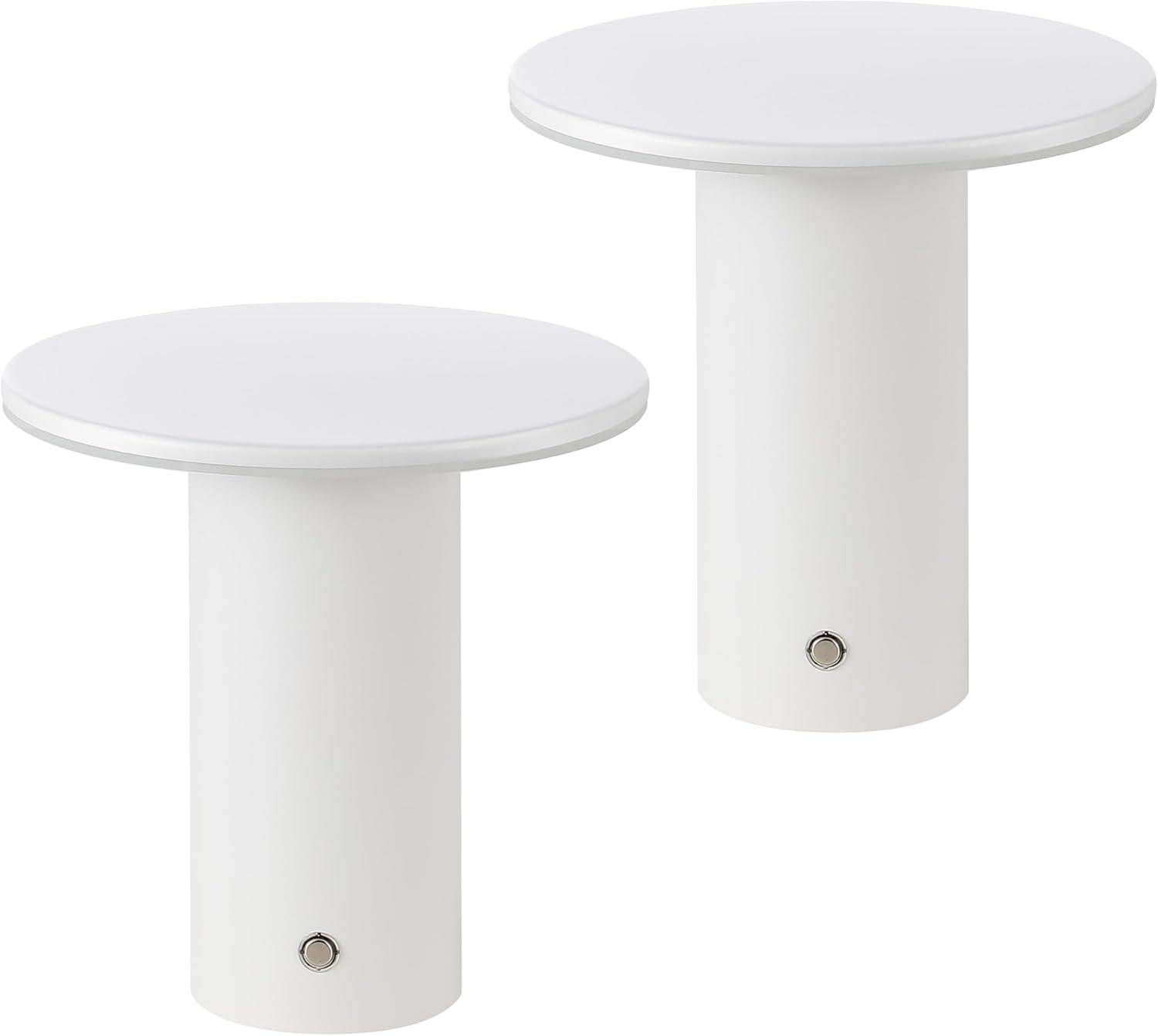 image:imageJONATHAN Y 75 Black Modern Rechargeable Cordless LED Table Lamp Set of 2 Dimmable Touch Sensor Nightstand Mini Lamp for Dining Living Room Frosted Diffuser JYL7158BSET2White