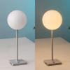 JONATHAN Y 17.5″ White Modern Rechargeable Indoor/Outdoor Table Lamp Set of 2, Cordless Minimalist Dimmable LED Lamps for Patio, Plastic Globe Shade JYL7167A-SET2(Gray)
