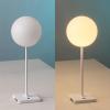 JONATHAN Y 17.5″ White Modern Rechargeable Indoor/Outdoor Table Lamp Set of 2, Cordless Minimalist Dimmable LED Lamps for Patio, Plastic Globe Shade JYL7167A-SET2(White)