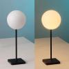 JONATHAN Y 17.5″ White Modern Rechargeable Indoor/Outdoor Table Lamp Set of 2, Cordless Minimalist Dimmable LED Lamps for Patio, Plastic Globe Shade JYL7167A-SET2(Black)