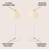 JONATHAN Y 17.5″ White Modern Rechargeable Indoor/Outdoor Table Lamp Set of 2, Cordless Minimalist Dimmable LED Lamps for Patio, Plastic Globe Shade JYL7167A-SET2(White)