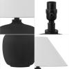 JONATHAN Y 18.25″ Matte Black Minimalist Table Lamps Set of 2 for Bedroom, White Linen Shade, Modern Scandinavian Bedside Lamps for Living Room Nightstand, LED Bulbs Included JYL5600A-SET2(Matte Black)