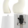JONATHAN Y 19″ Cream Ceramic Arch LED Table Lamp Set of 2, Scandinavian Minimalist Modern Bedside Lamps for Living Room Bedroom, White Linen Shade, LED Bulbs Included JYL5504A-SET2