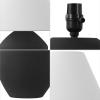 JONATHAN Y 20.5″ Matte Cream Minimalist Table Lamp Set of 2 for Living Room, Modern Scandinavian Bedside Lamps for Bedroom, White Linen Shade, LED Bulbs Included (JYL5604B-SET2)(Matte Black)