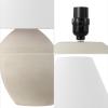 JONATHAN Y 20.5″ Matte Cream Minimalist Table Lamp Set of 2 for Living Room, Modern Scandinavian Bedside Lamps for Bedroom, White Linen Shade, LED Bulbs Included (JYL5604B-SET2)(Matte Cream)