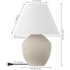 JONATHAN Y 20.5″ Matte Cream Minimalist Table Lamp Set of 2 for Living Room, Modern Scandinavian Bedside Lamps for Bedroom, White Linen Shade, LED Bulbs Included (JYL5604B-SET2)(Matte Cream)