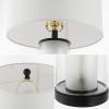 JONATHAN Y 26″ Clear/Brass Gold Nightlight Table Lamp Set of 2 for Bedroom, Modern Glass Desk Lamps with White Fabric Shade, Farmhouse Living Room Decor, LED Bulbs Included JYL1137A-SET2(Oil Rubbed Bronze/Clear)