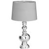 JONATHAN Y 28.5″ Navy Glass Table Lamp Set of 2 for Living Room Bedroom Decor, Modern Bedside Lamps with White Linen Shade, LED Bulbs Included (JYL1061E-SET2)(Mercury Silver)
