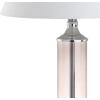 JONATHAN Y 29″ Smoked Gray Glass LED Table Lamp Set of 2, Modern Bedside Nightstand Lamps for Living Room Bedroom Office, White Linen Shade, Transitional Decor (JYL4014B-SET2)(Smoked Gray)