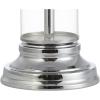 JONATHAN Y 29″ Smoked Gray Glass LED Table Lamp Set of 2, Modern Bedside Nightstand Lamps for Living Room Bedroom Office, White Linen Shade, Transitional Decor (JYL4014B-SET2)(Clear)