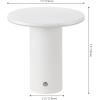 JONATHAN Y 7.5″ Black Modern Rechargeable Cordless LED Table Lamp Set of 2, Dimmable Touch Sensor Nightstand Mini Lamp for Dining Living Room, Frosted Diffuser (JYL7158B-SET2)(White)