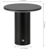 JONATHAN Y 7.5″ Black Modern Rechargeable Cordless LED Table Lamp Set of 2, Dimmable Touch Sensor Nightstand Mini Lamp for Dining Living Room, Frosted Diffuser (JYL7158B-SET2)(Black)