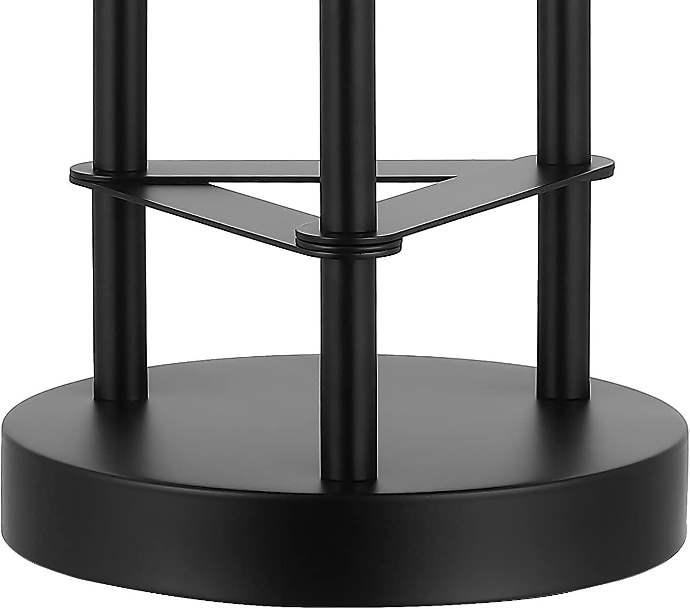 image:imageJONATHAN Y 205 Black 3Light Modern Industrial Iron Table Lamp Farmhouse Bedside Lamp with Seeded Glass Shades for Bedroom Living Room UL Listed LED Bulbs Included JYL3084A