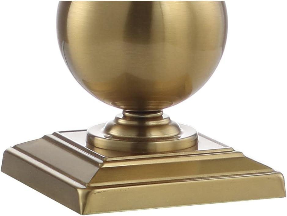 image:imageJONATHAN Y 33 Brass Gold Stacked Orb Metal LED Table Lamp Contemporary Transitional Iron Bedside Lamp for Living Room Bedroom White Linen Drum Shade LED Bulb Included JYL3021A