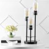 JONATHAN Y 20.5″ Black 3-Light Modern Industrial Iron Table Lamp, Farmhouse Bedside Lamp with Seeded Glass Shades for Bedroom, Living Room, UL Listed, LED Bulbs Included JYL3084A
